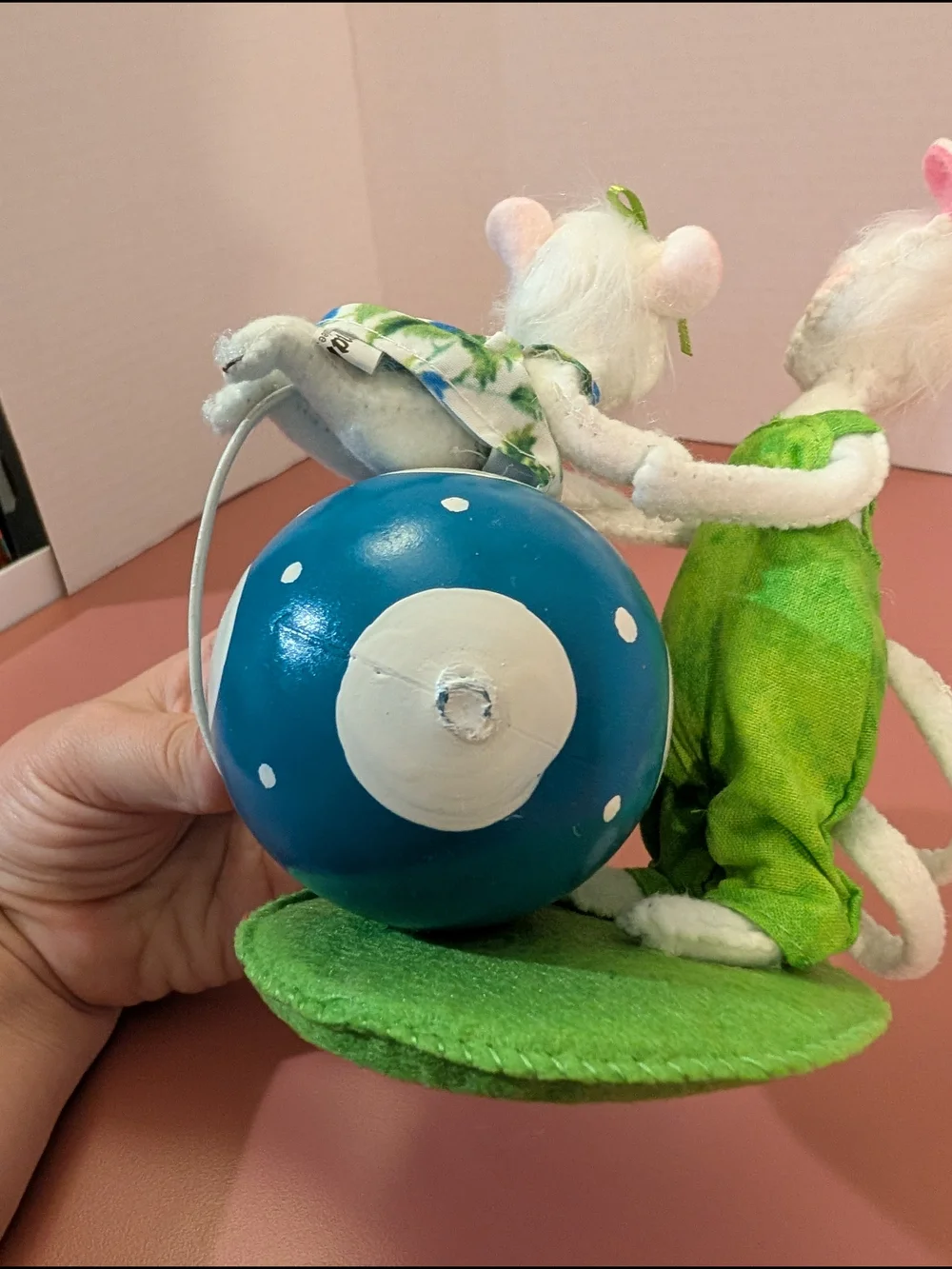 Annalee 2011 5 in Easter Egg Mice - Green, Blue and White